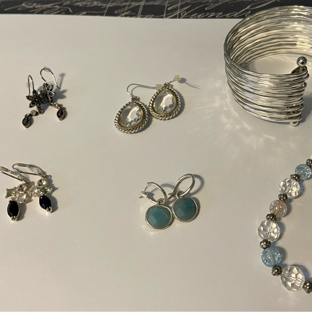 Misc Silvertone Costume Jewelry bundle